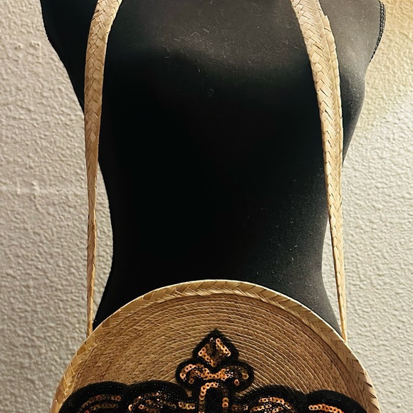 Crossed bag in Palm material with sequin patch - Picture 2 of 2